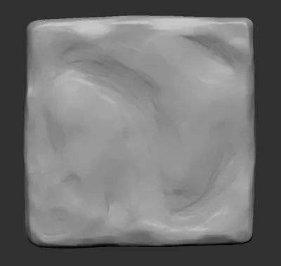 Top view of the stone tile high-poly model.