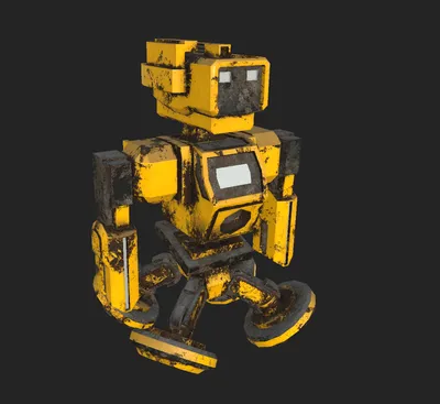 Late version of the robot Skip. Design, modeling and texturing by Daniel Friedenberger.